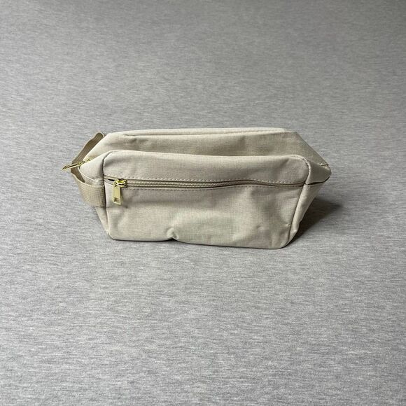 Minkars Small Biege Toiletry Cosmetic Travel Bag - Picture 6 of 9